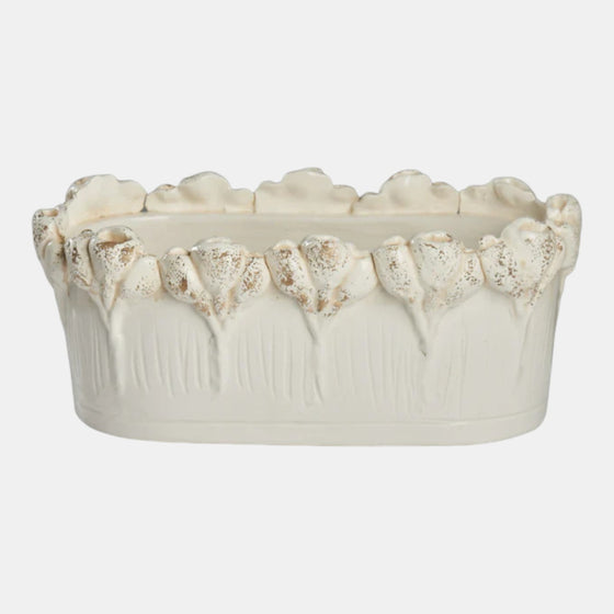Ivory Oval Les Fleurs