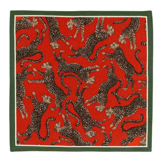 Cheetah Kings Napkins - Royal Red