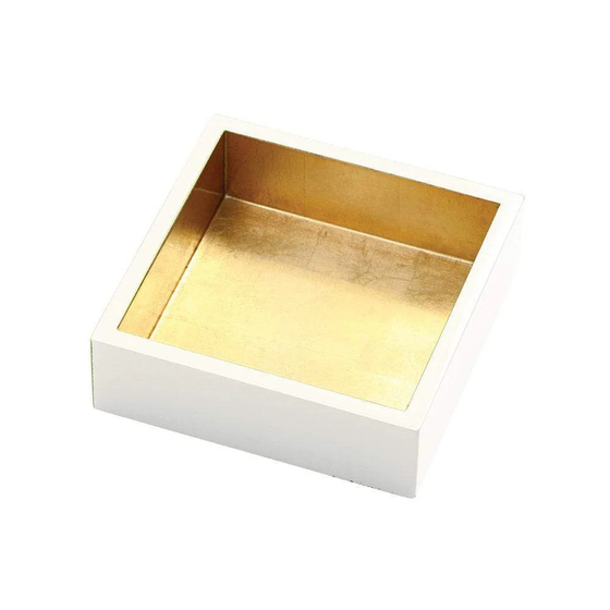 Ivory & Gold Cocktail Napkin Holder