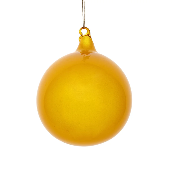 Glitter Bubblegum Ball Ornament, Yellow