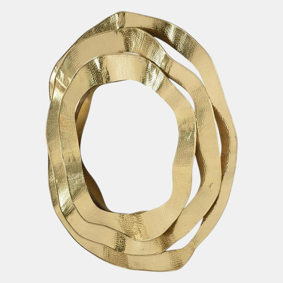Ripple Brass Mirror