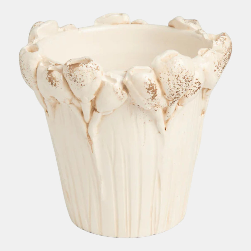 Ivory Les Fleurs Cachepot