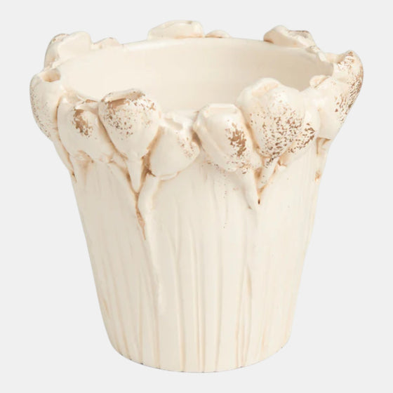 Ivory Les Fleurs Cachepot