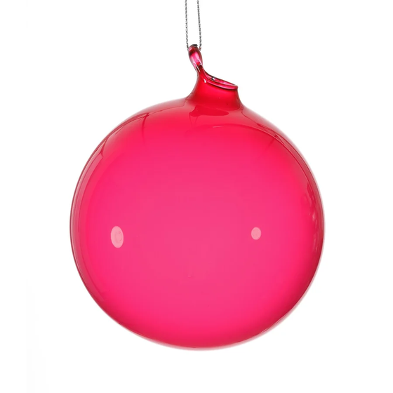 Fuchsia Bubblegum Glass Ornament