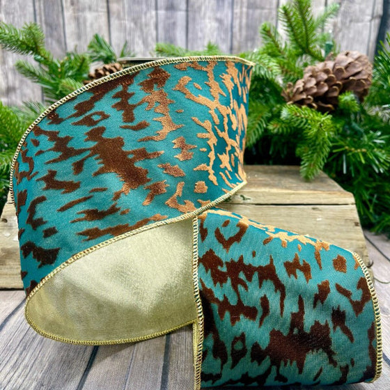 Dark Teal & Copper Velvet, 4"