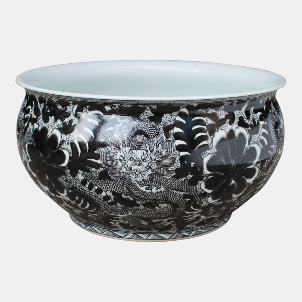 Blk Dragon Orchid Bowl