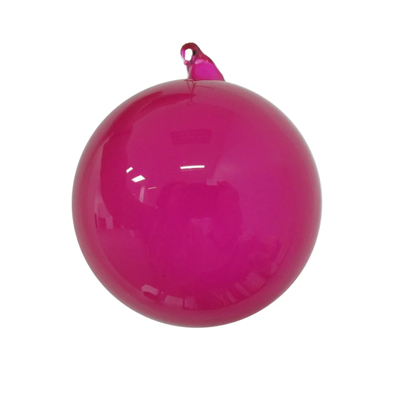 Fuchsia Bubblegum Glass Ornament