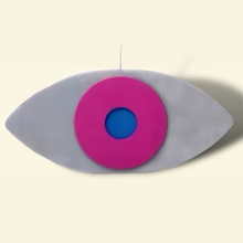 Eyes Without A Face Candle, Grey & Pink