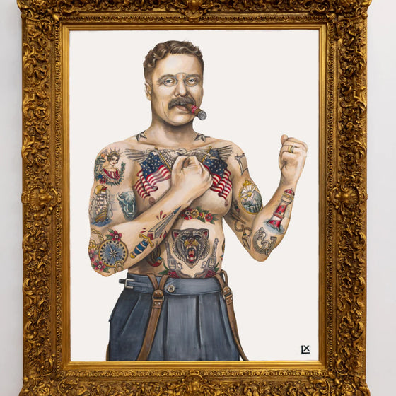 Framed Tatted Teddy