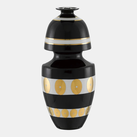 De Luca Black/Gold Vase