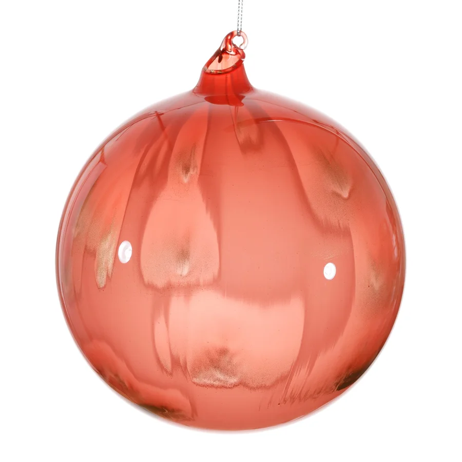 Metallic Marble Ball Ornament, Pomegranate