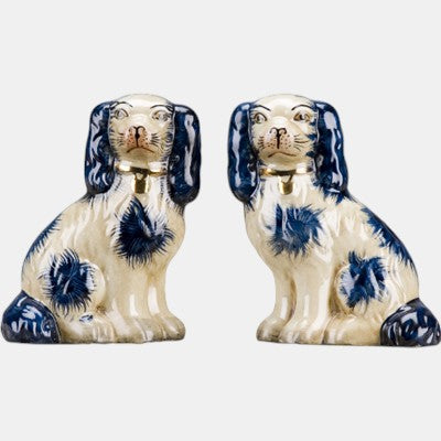 Staffordshire Blue Dog Pair/Small