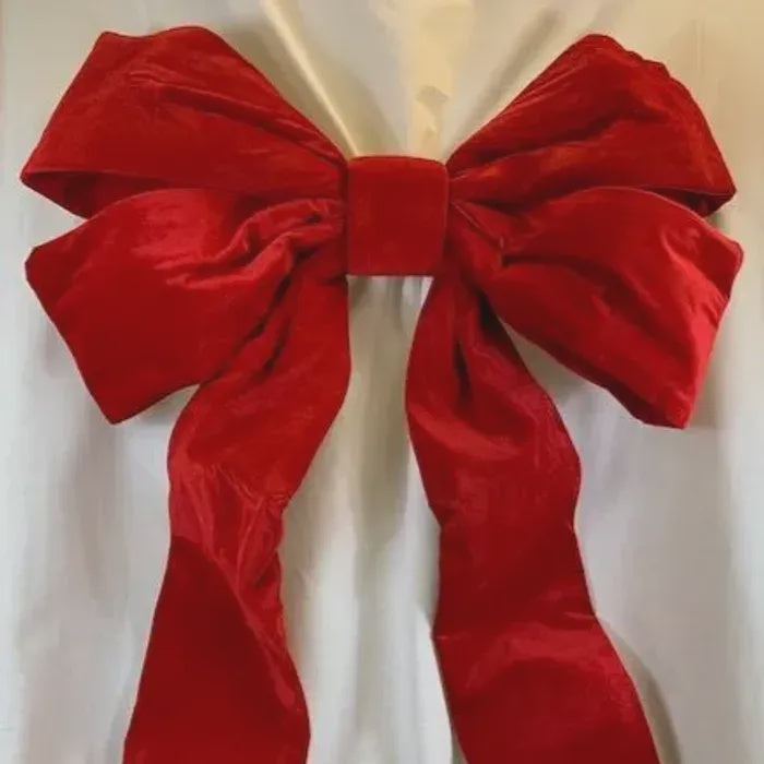 Burgundy Velvet Bow - 52" x 36"