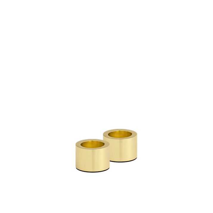 Candleholder, Matte Brass 2-Pack