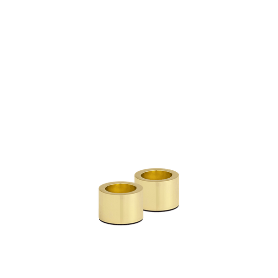 Candleholder, Matte Brass 2-Pack