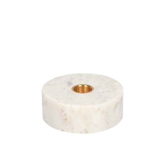 Marble Candleholder, White