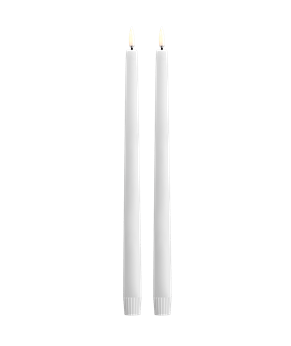 Taper Candle, Nordic White 2-Pack - 12.6"