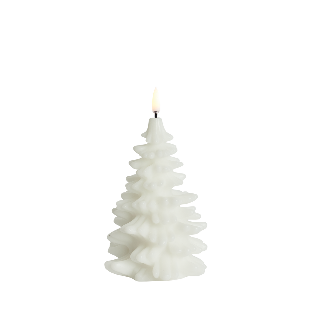 Christmas Tree Candle, Ivory 7.1"