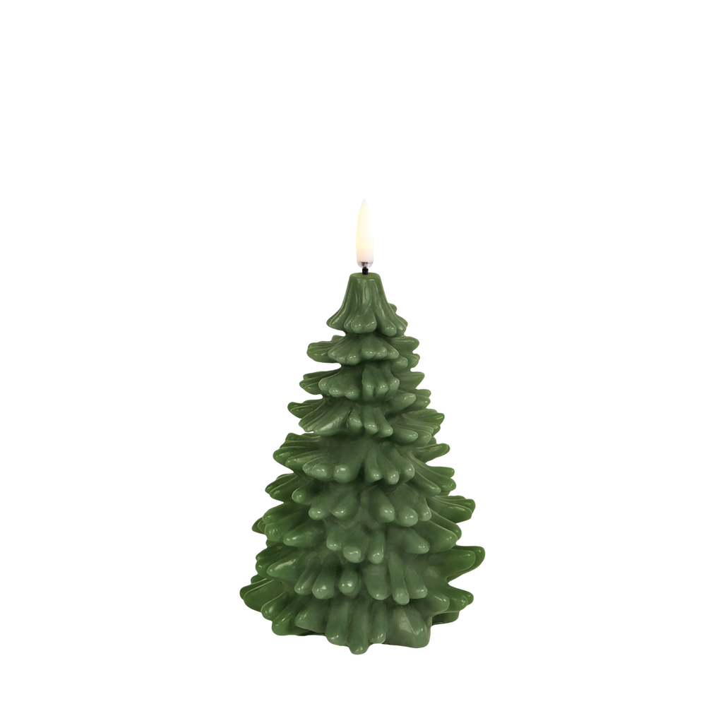 Christmas Tree Candle, Olive Green 5.9"
