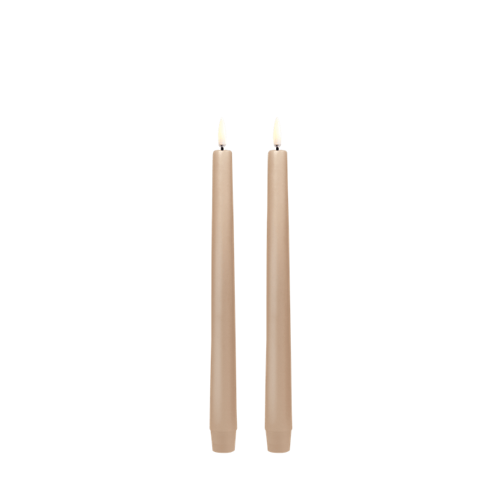 Taper Candle, Beige 2-Pack - 9.8"