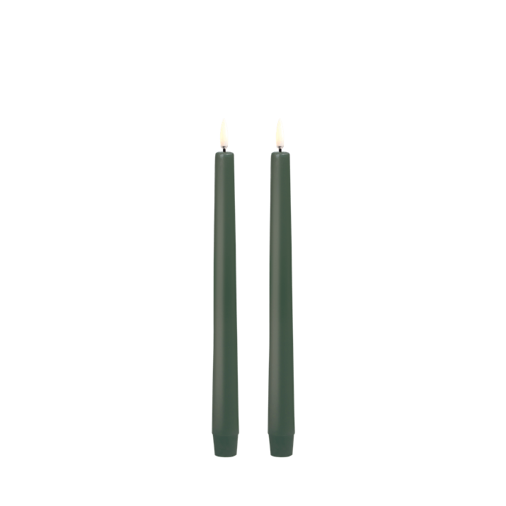 Taper Candle, Olive Green 2-Pack 9.8"