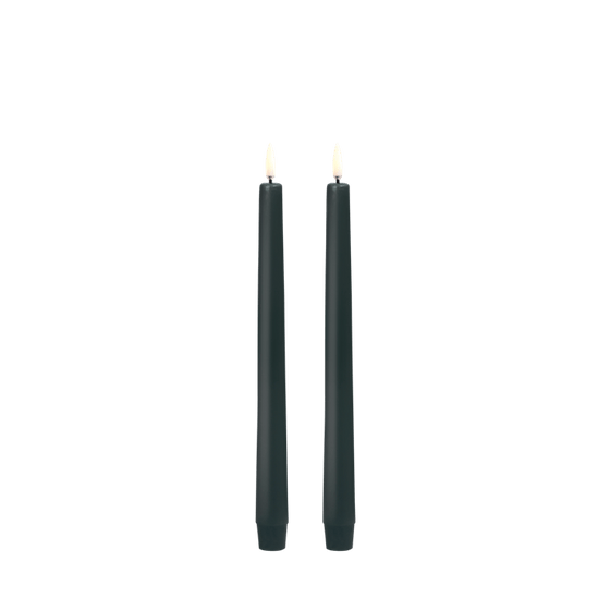 Taper Candle, Pine Green 2-Pack 9.8"