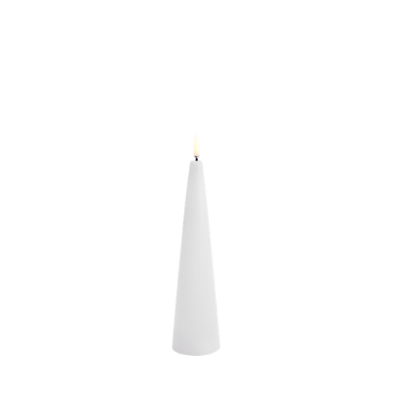 Cone Candle, Nordic White 8.5"