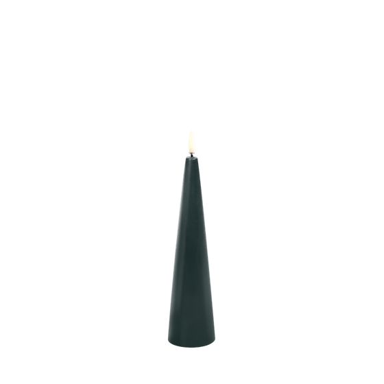 Cone Candle, Pine Green 8.5"