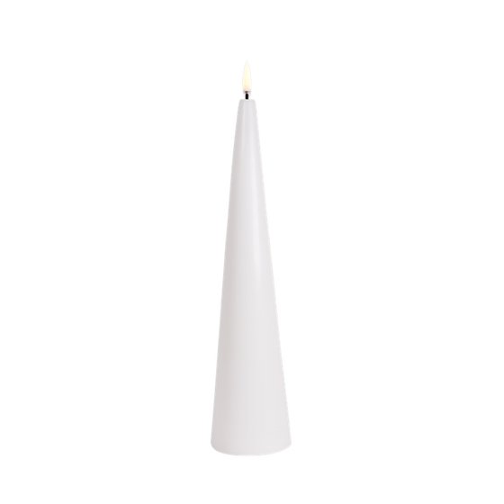 Cone Candle, Nordic White 11.8"