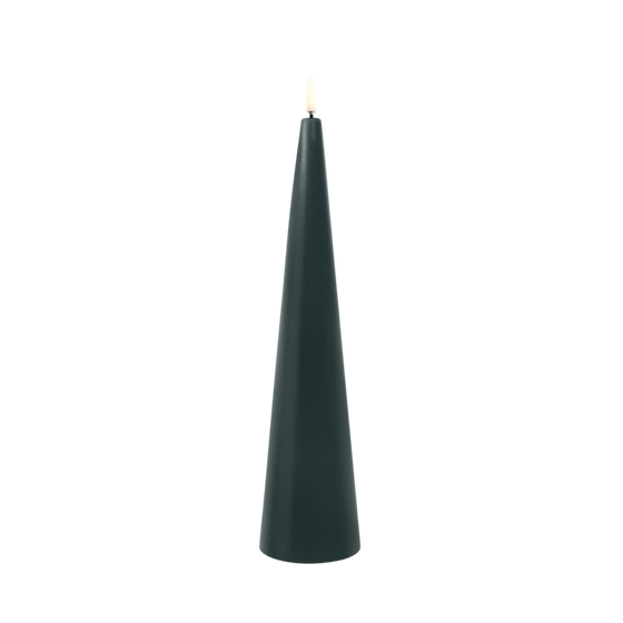 Cone Candle, Pine Green 11.8"