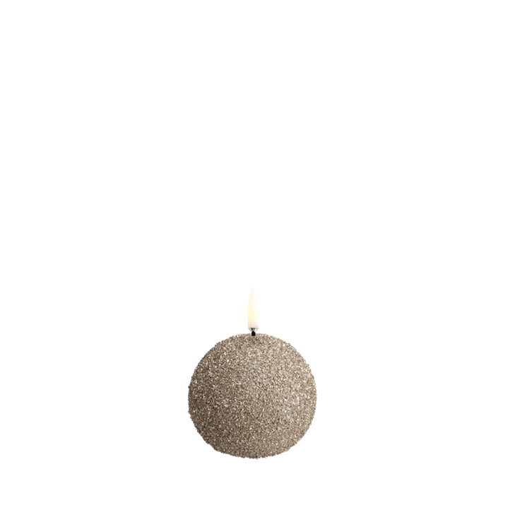 Round Candle, Champagne Glitter