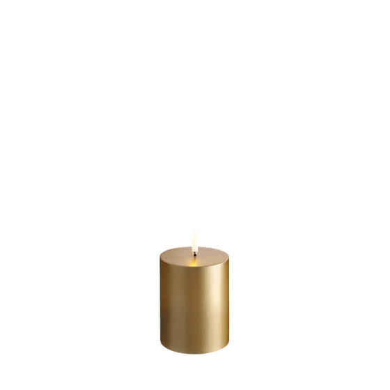 Pillar Candle, Gold 3" x 4"