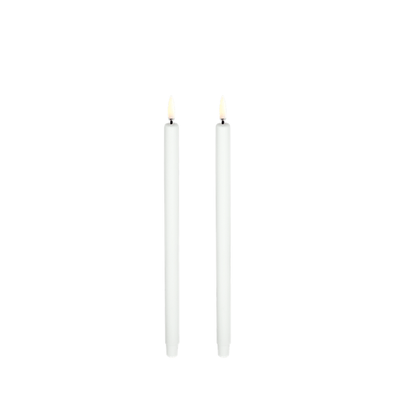 Taper Candle, Nordic White 2-Pack - 9.8"