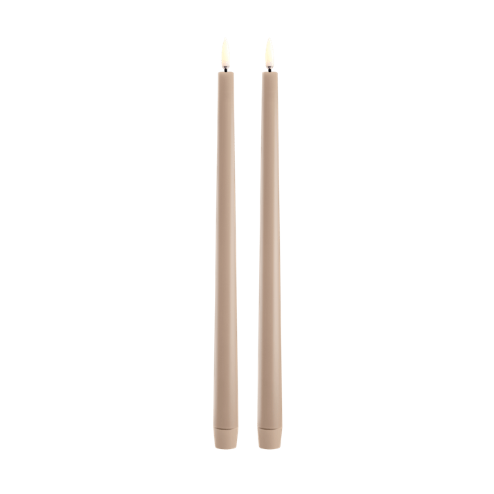 Taper Candle, Beige 2-Pack - 12.6"