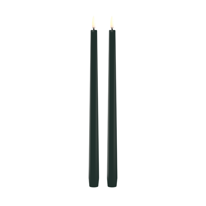Taper Candle, Pine Green 2-Pack 12.6"