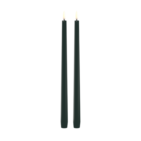 Taper Candle, Pine Green 2-Pack 12.6"