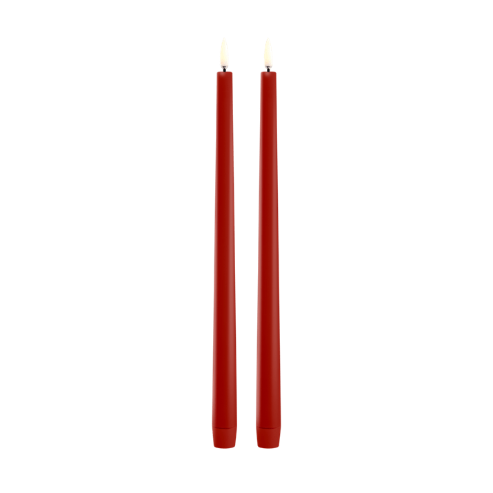 Slim Taper Candle, Red 2-Pack 12.6"