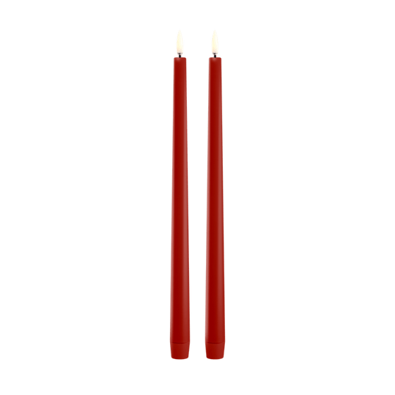 Slim Taper Candle, Red 2-Pack 12.6"