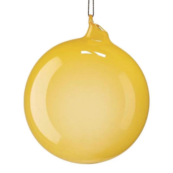 Yellow Bubblegum Glass Ornament