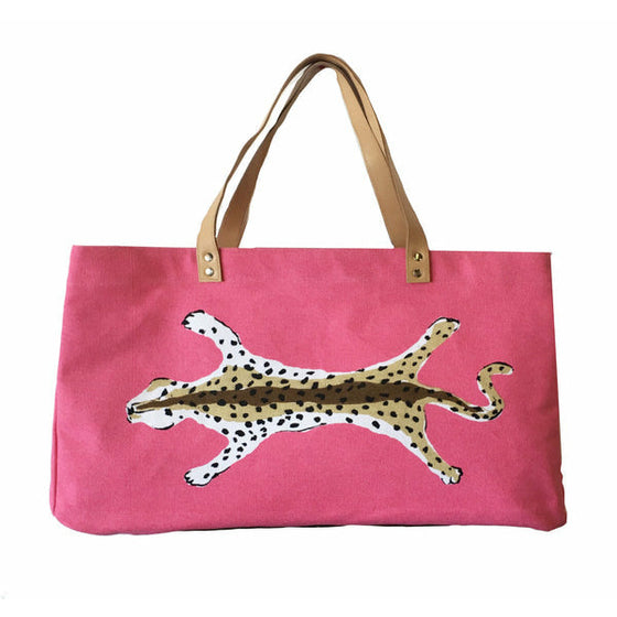 Leopard Tote in Pink