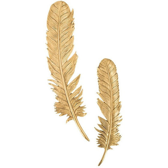 Gold Feather Wall Decor