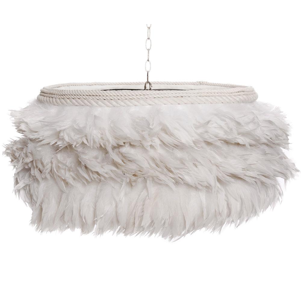 White Feather Chandelier