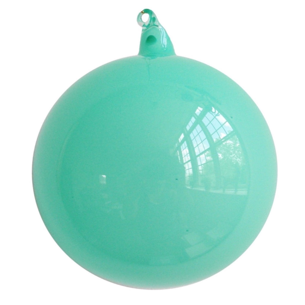 Turquoise Bubblegum Glass Ornament